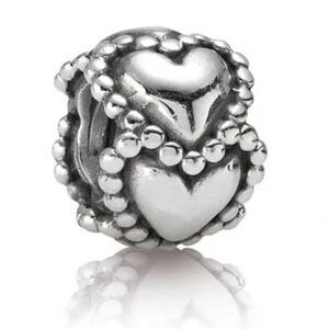 Pandora Everlasting Love Bead Hearts 925 Silver Charm
